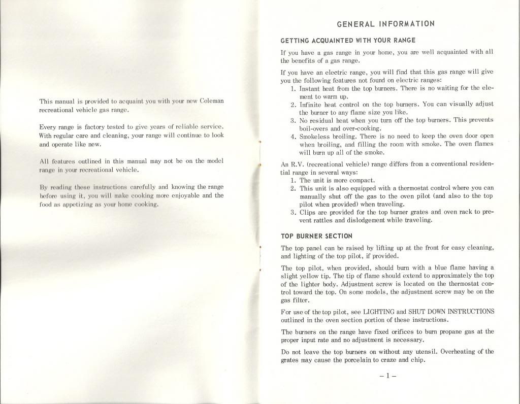 Holiday stoveno gas flow to oven Vintage Trailer Talk